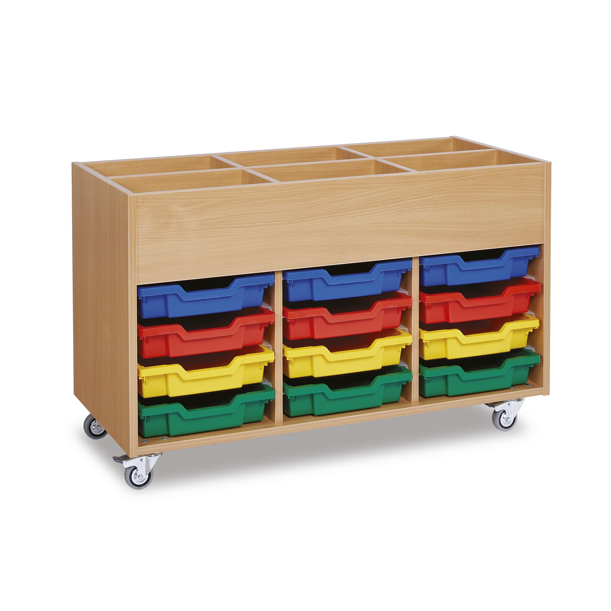Mobile Shallow Tray Kinderbox - Colour